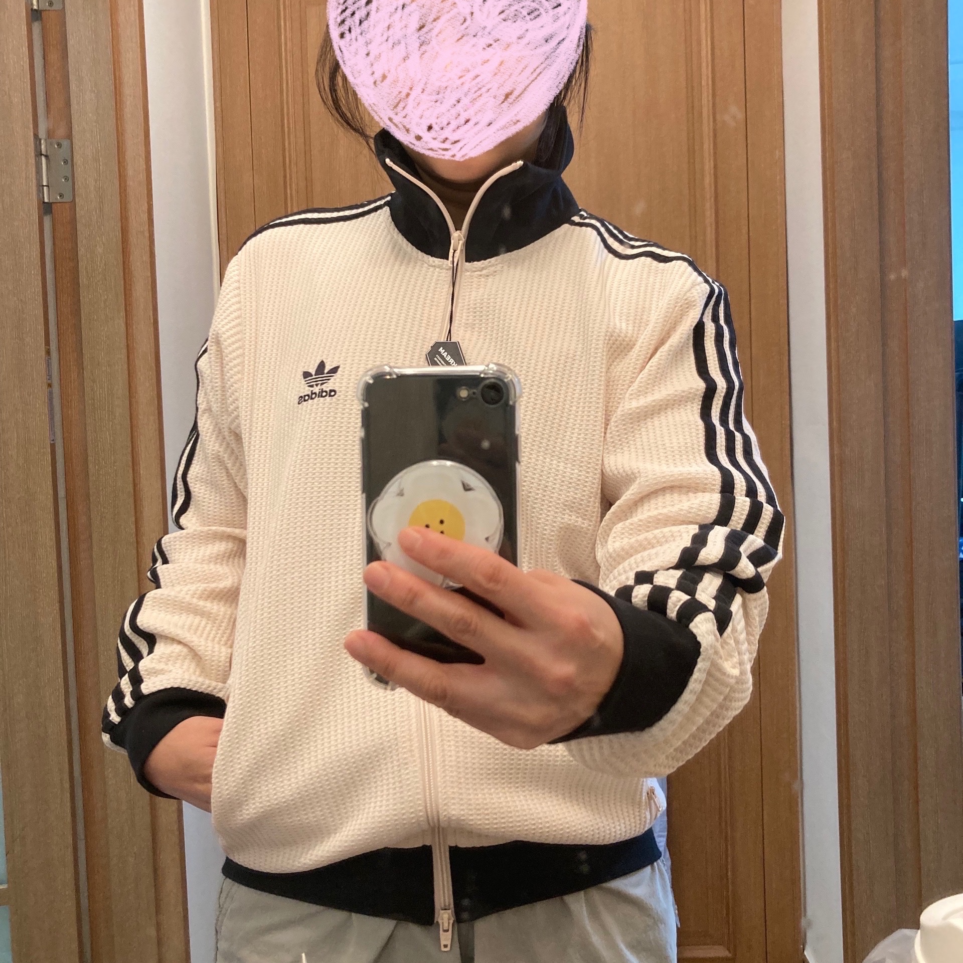 Adidas Waffle Beckenbauer Track Top Wonder White - KR Sizing 착용 스타일