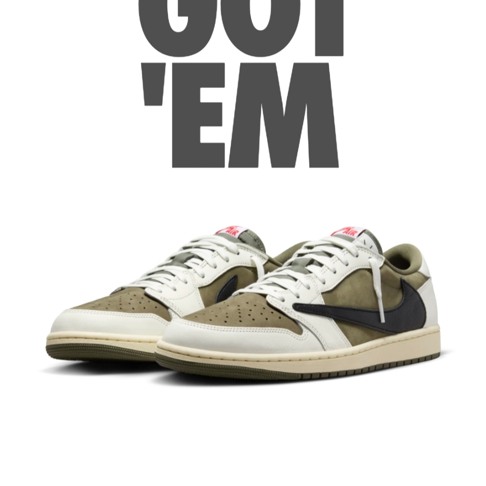 Jordan 1 x Travis Scott Retro Low OG SP Reverse Olive 착용 스타일