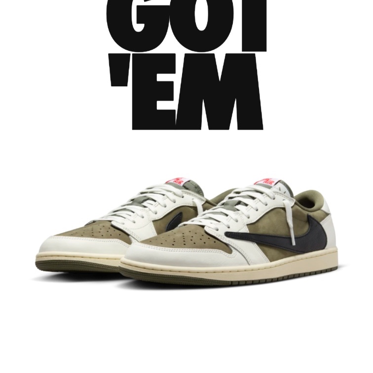 Jordan 1 x Travis Scott Retro Low OG SP Reverse Olive 착용 스타일