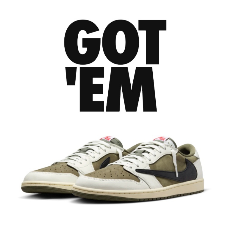 Jordan 1 x Travis Scott Retro Low OG SP Reverse Olive 착용 스타일