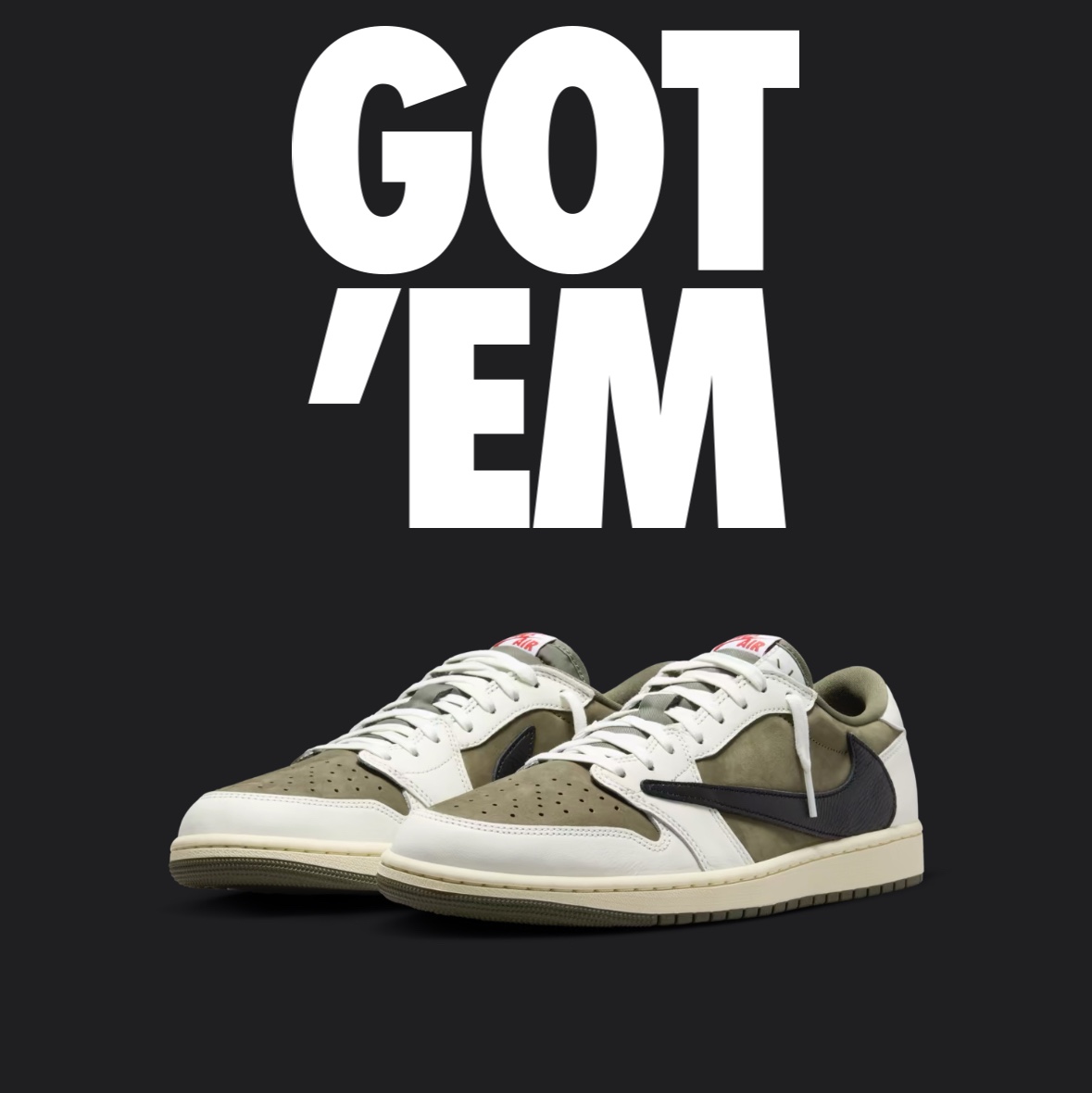 Jordan 1 x Travis Scott Retro Low OG SP Reverse Olive 착용 스타일