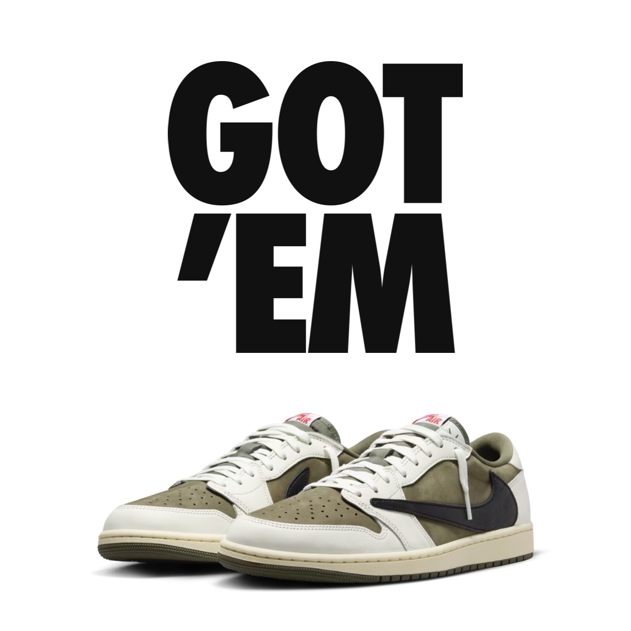 Jordan 1 x Travis Scott Retro Low OG SP Reverse Olive 착용 스타일