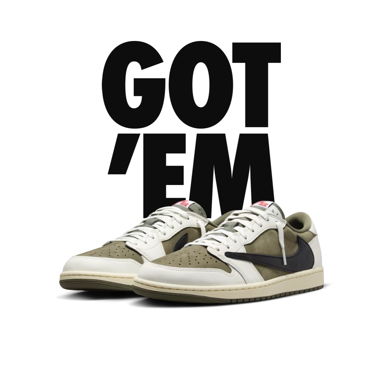 Jordan 1 x Travis Scott Retro Low OG SP Reverse Olive 착용 스타일