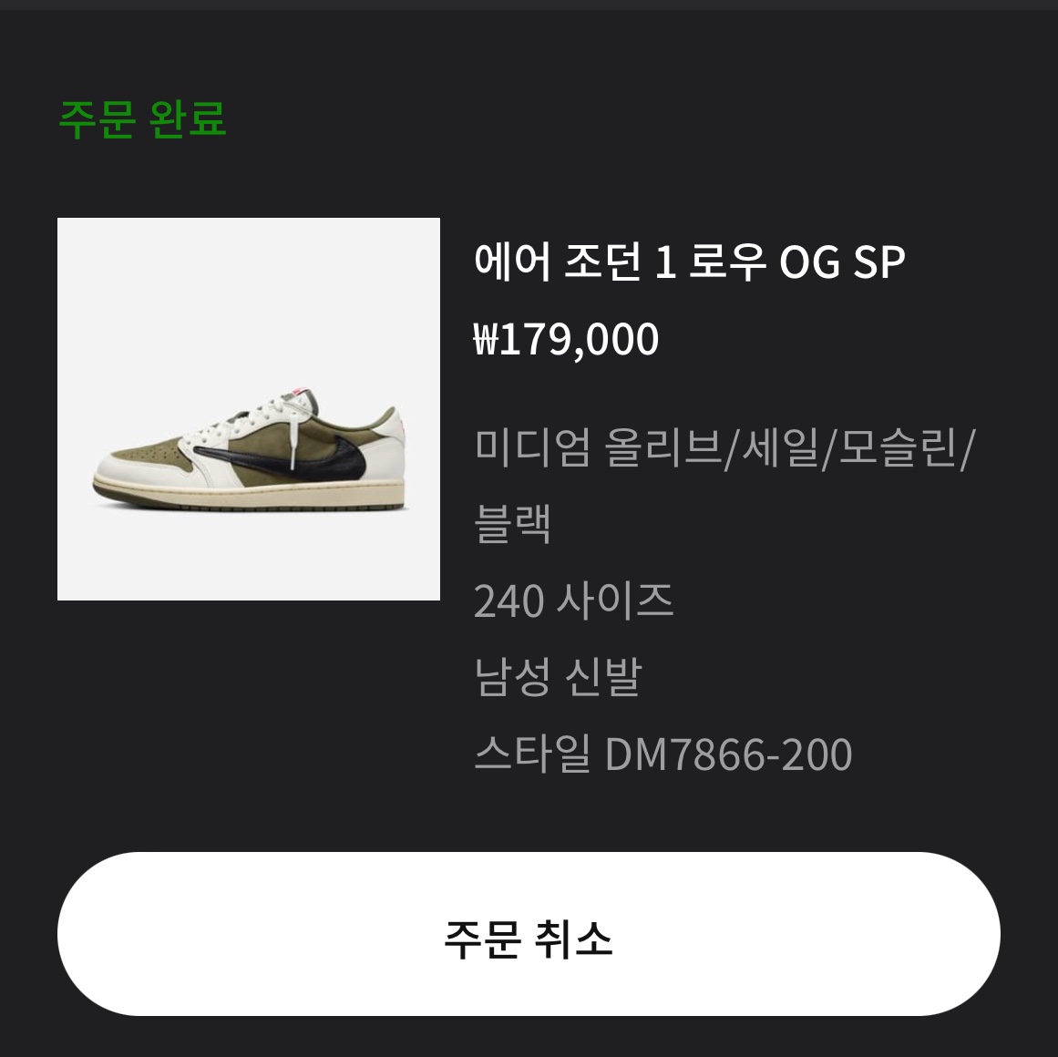 Jordan 1 x Travis Scott Retro Low OG SP Reverse Olive 착용 스타일