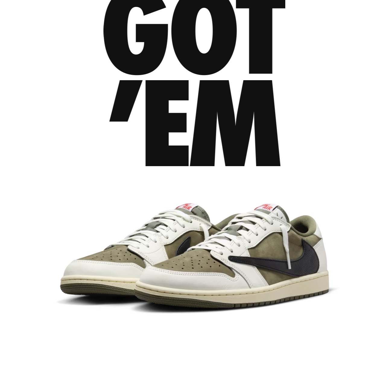 Jordan 1 x Travis Scott Retro Low OG SP Reverse Olive 착용 스타일