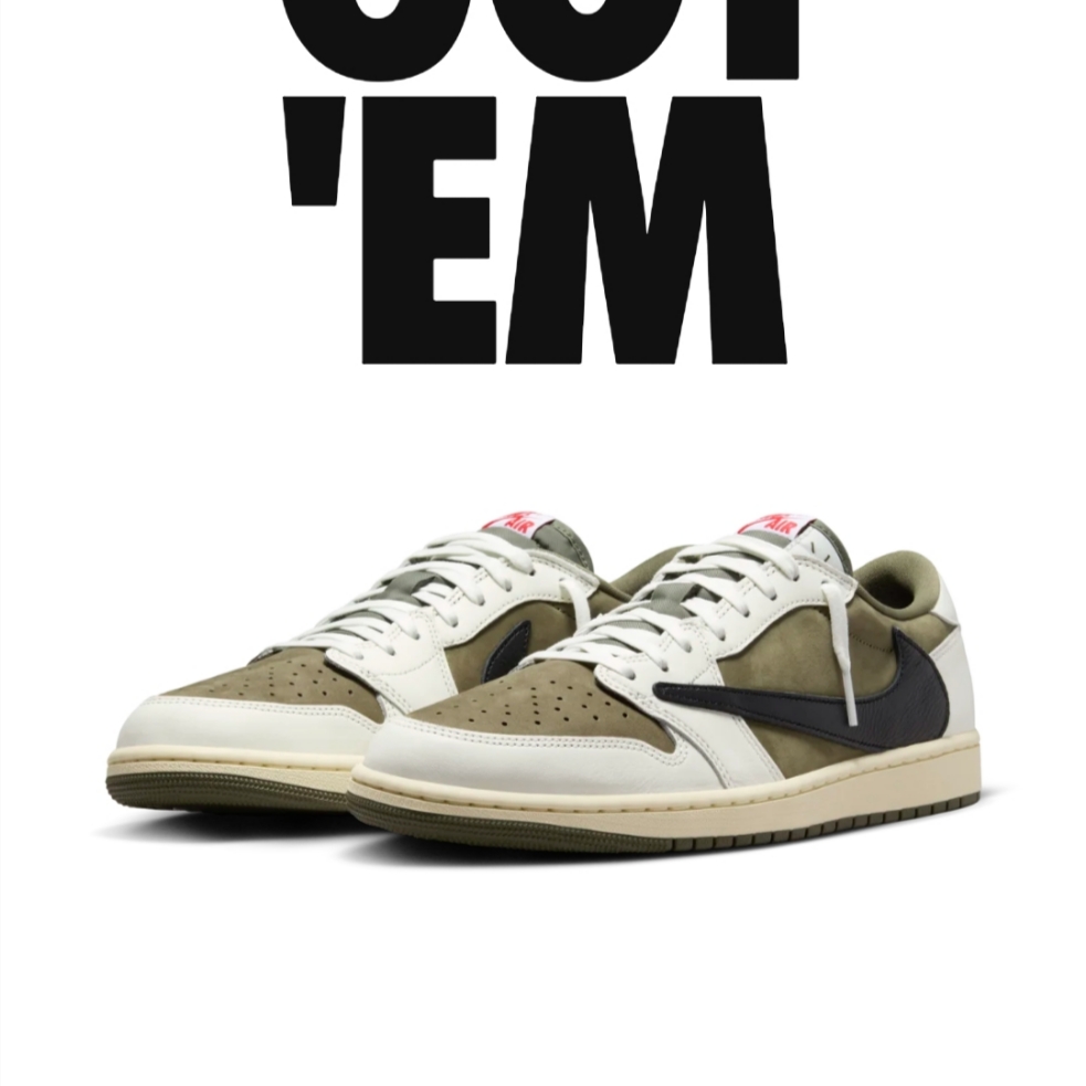 Jordan 1 x Travis Scott Retro Low OG SP Reverse Olive 착용 스타일
