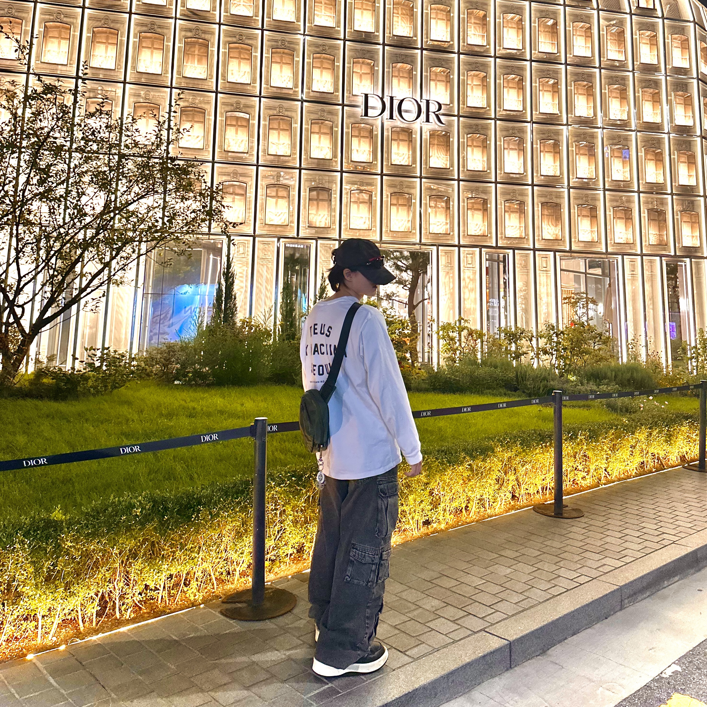 ETCE New Vision Camo Cap Night Jungle, Gentle Monster R.E.A.T. 01 Black 착용 스타일 - 1