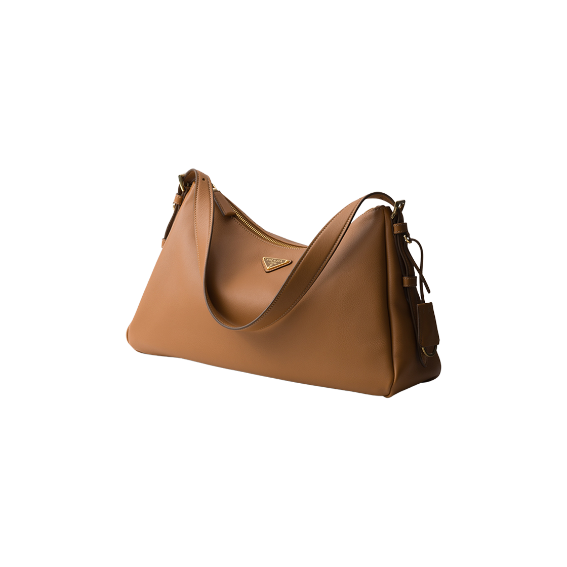 Prada Aimee Large Leather Shoulder Bag Caramel 상세 이미지 2