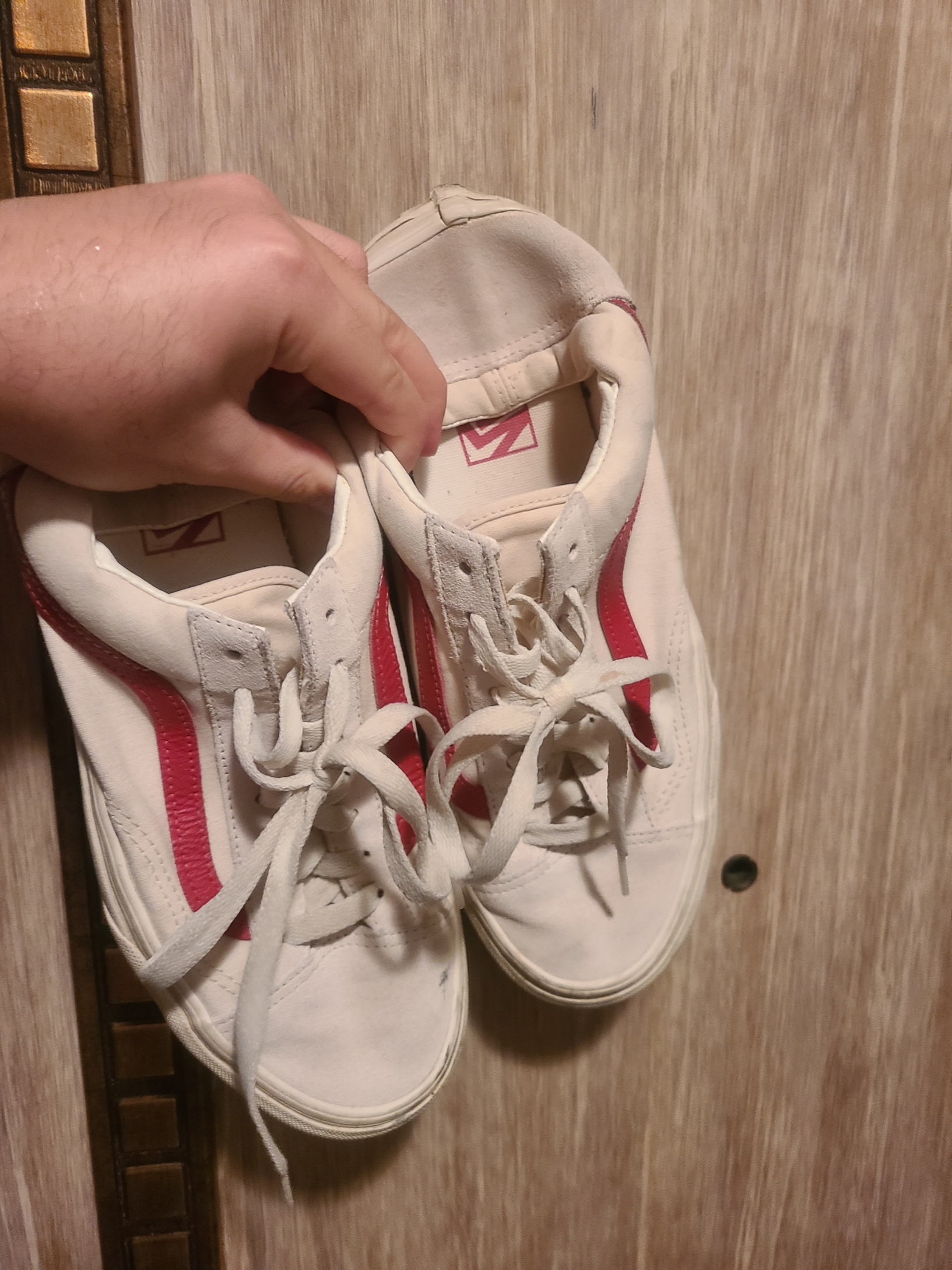 Vans Style 36 Marshmallow Racing Red 착용 스타일
