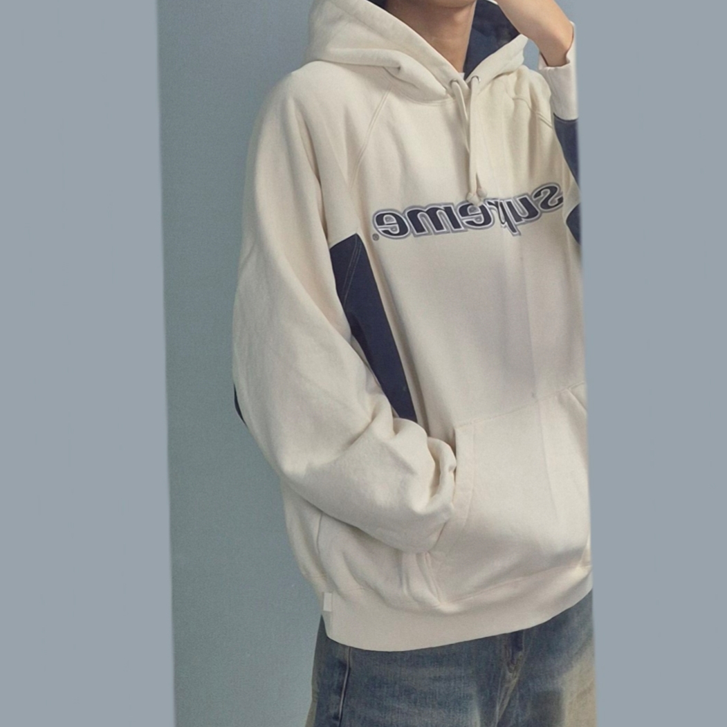 Supreme Division Hooded Sweatshirt Natural - 24FW 착용 스타일 - 2