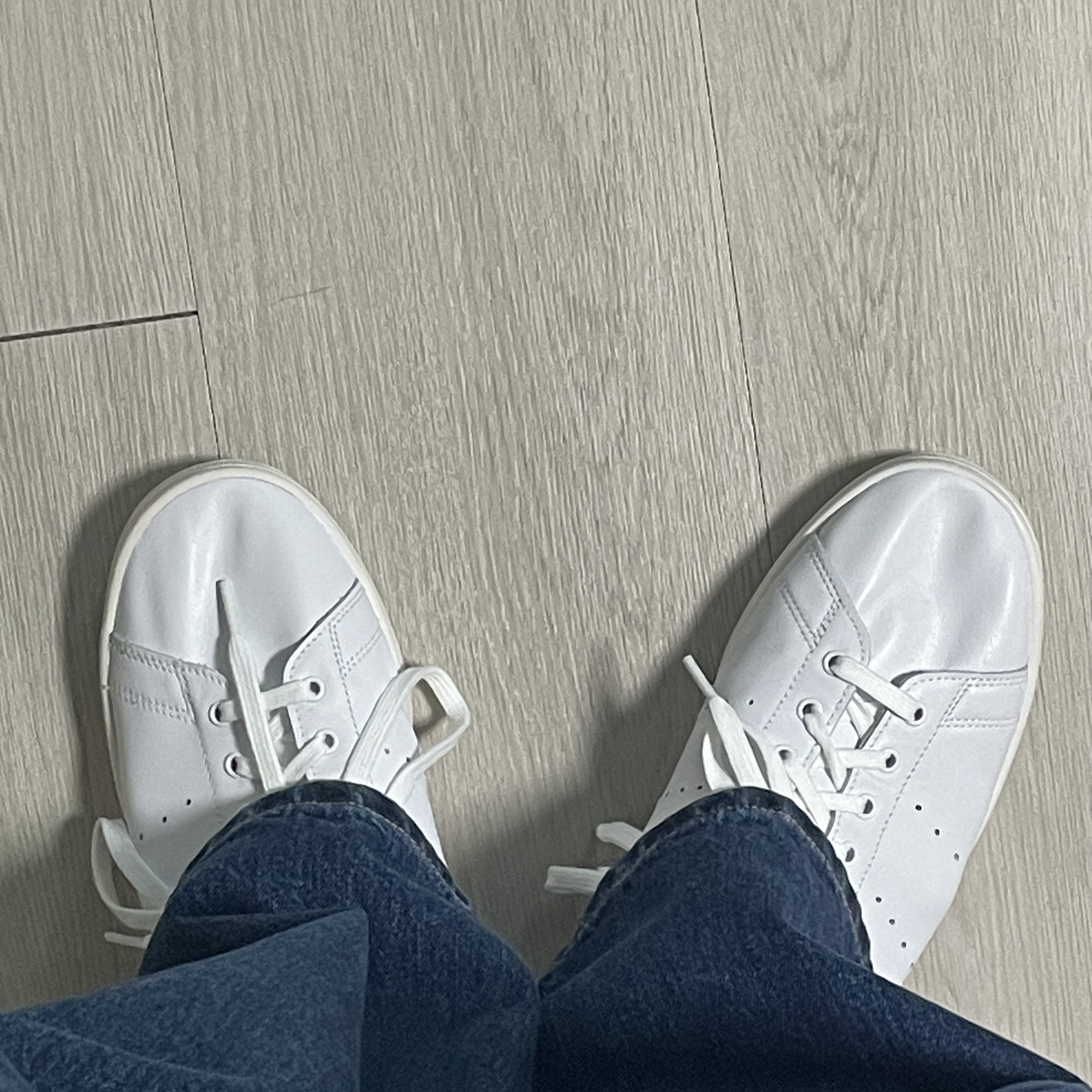Adidas Stan Smith Decon Cloud White Green 착용 스타일 - 1