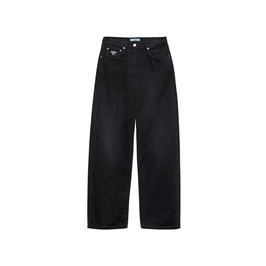 (W) Prada Barrel Leg Jeans Black 상세 이미지 1