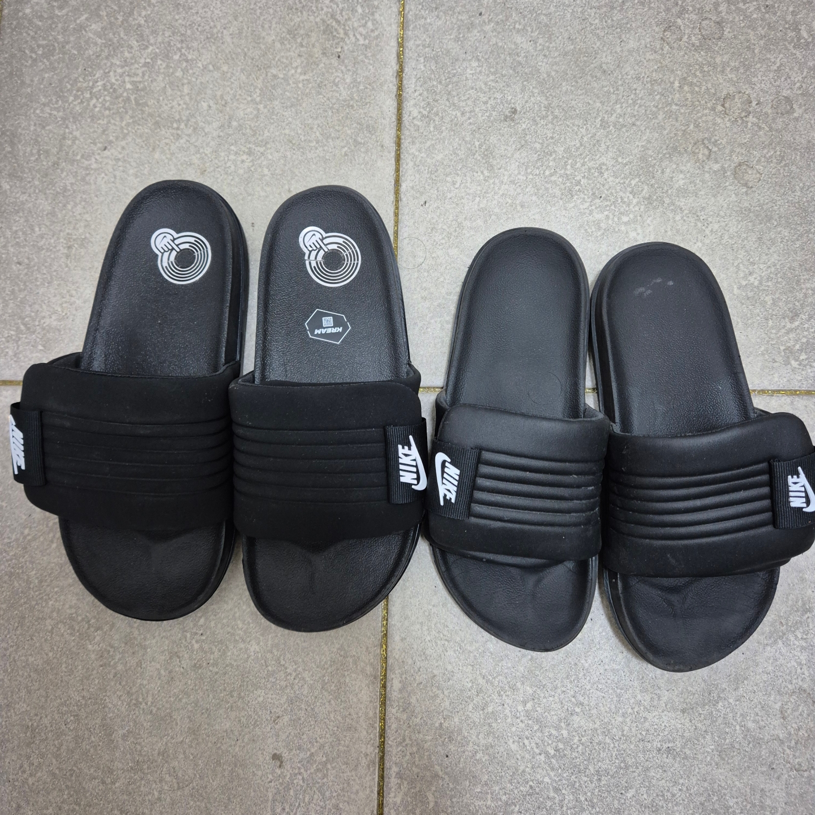 Nike Offcourt Adjust Slide Black White 착용 스타일