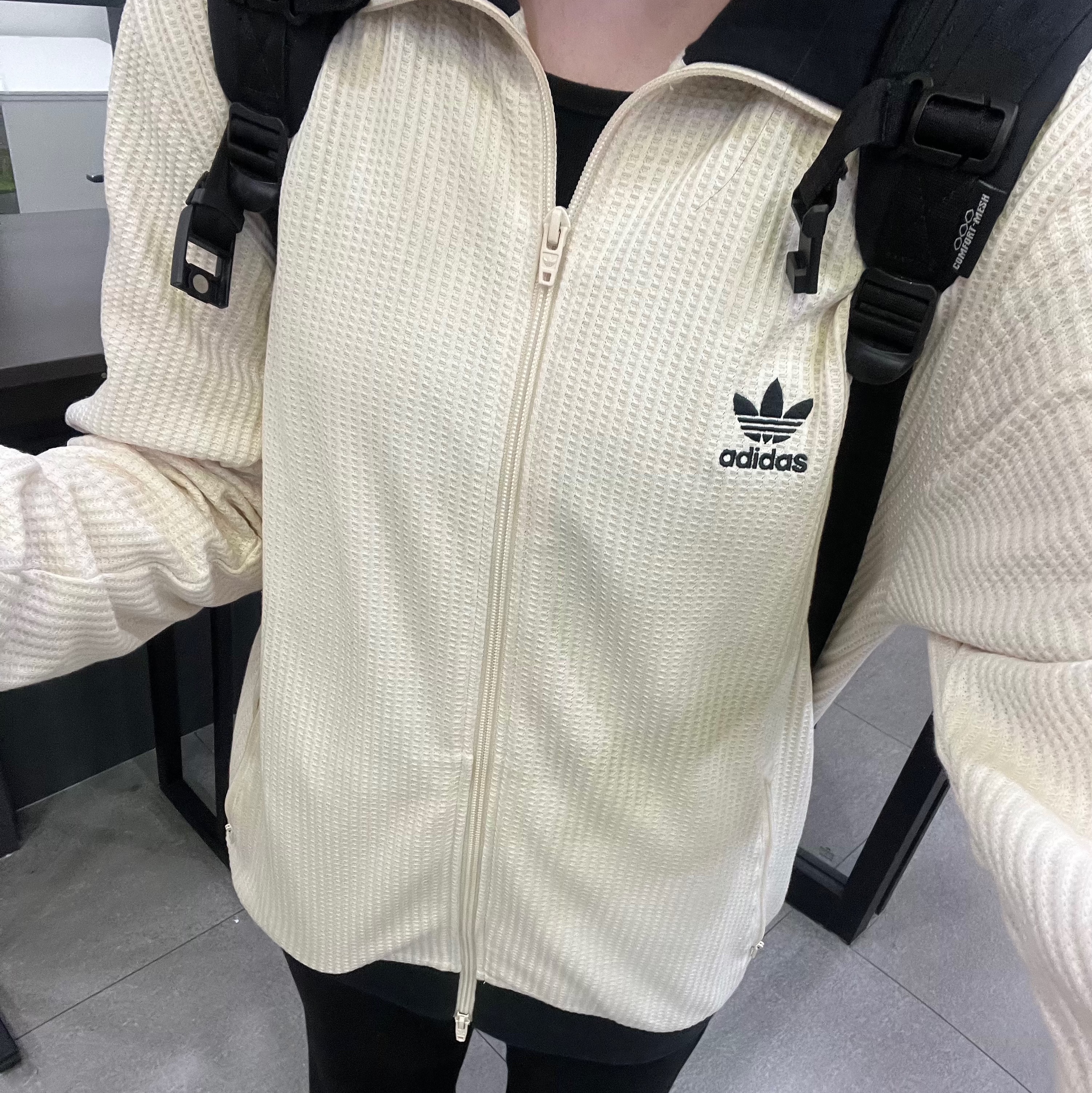 Adidas Waffle Beckenbauer Track Top Wonder White - KR Sizing 착용 스타일