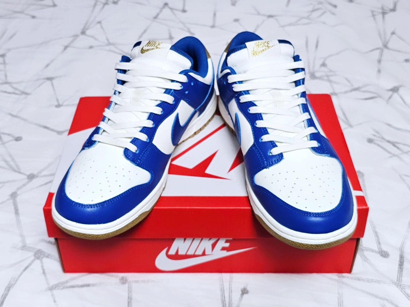 (W) Nike Dunk Low Sail Blue Jay 착용 스타일 - 3