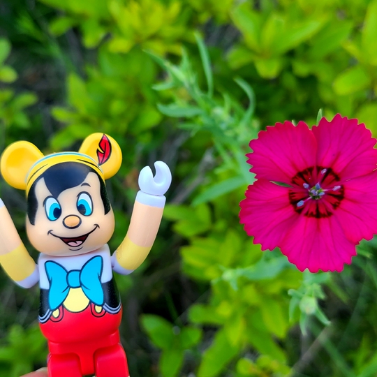Bearbrick Disney Pinocchio 100% & 400% Set, Human Made Heart Rubber Coaster Blue 착용 스타일 - 2