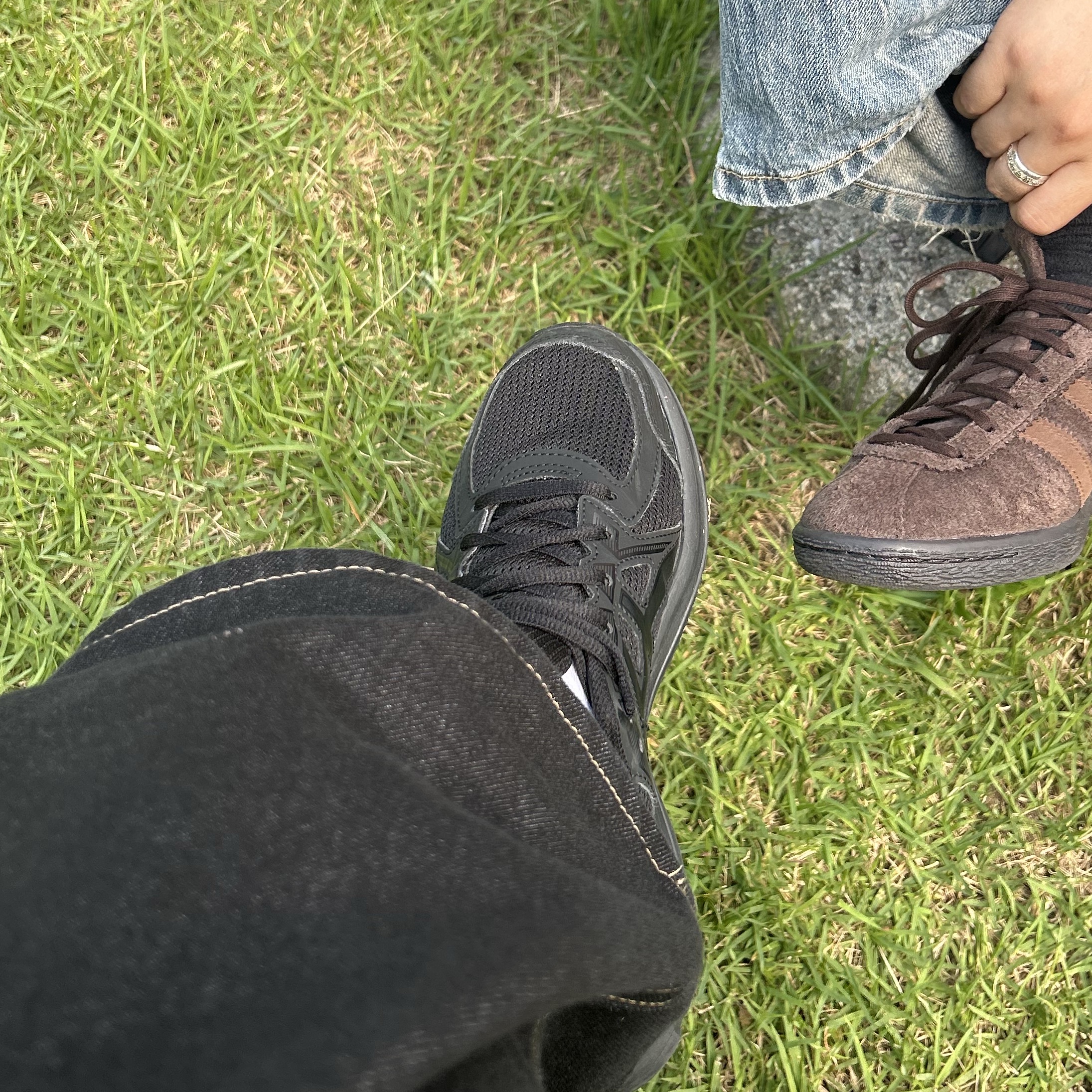Asics Jog 100 2 Black 착용 스타일