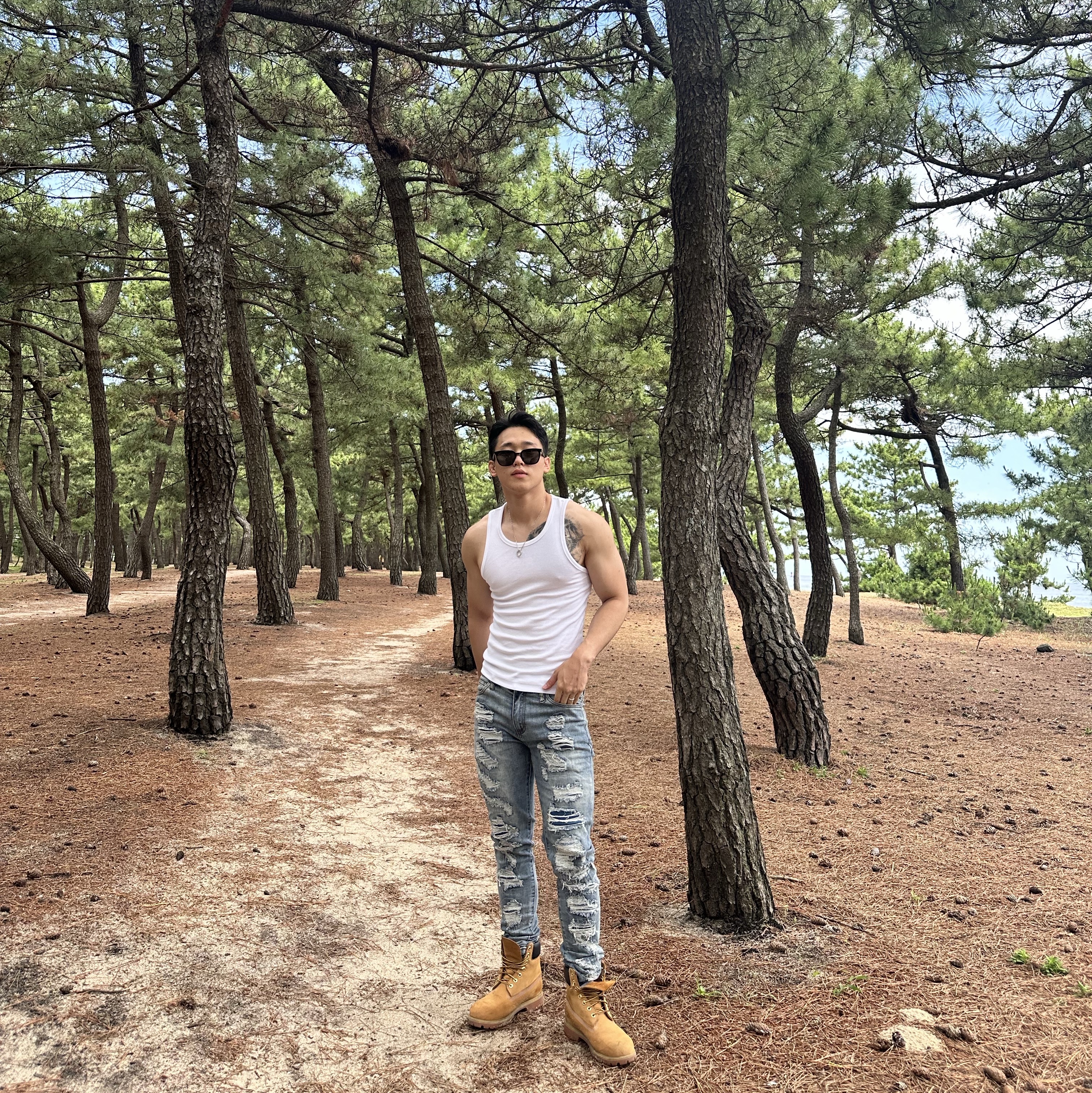 Timberland Premium 6 inch Waterproof Boot Wheat Nubuck - Wide, Gentle Monster Alan 01 Black 착용 스타일