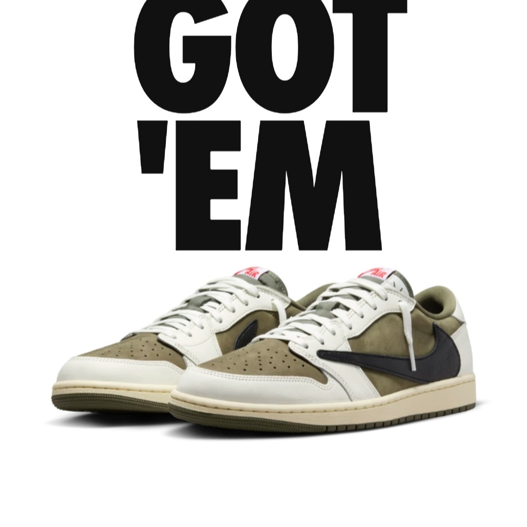 Jordan 1 x Travis Scott Retro Low OG SP Reverse Olive 착용 스타일