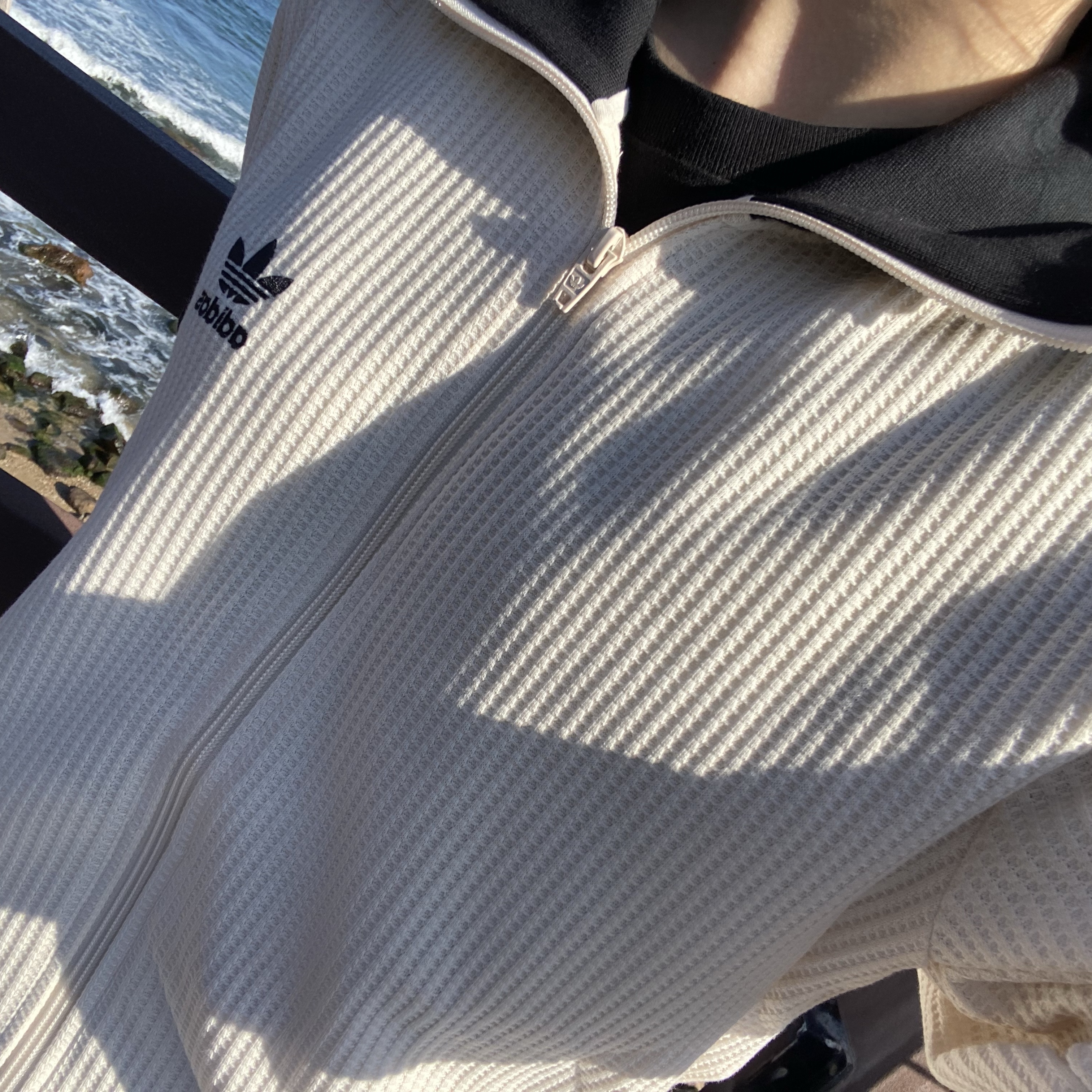Adidas Waffle Beckenbauer Track Top Wonder White - KR Sizing 착용 스타일 - 1