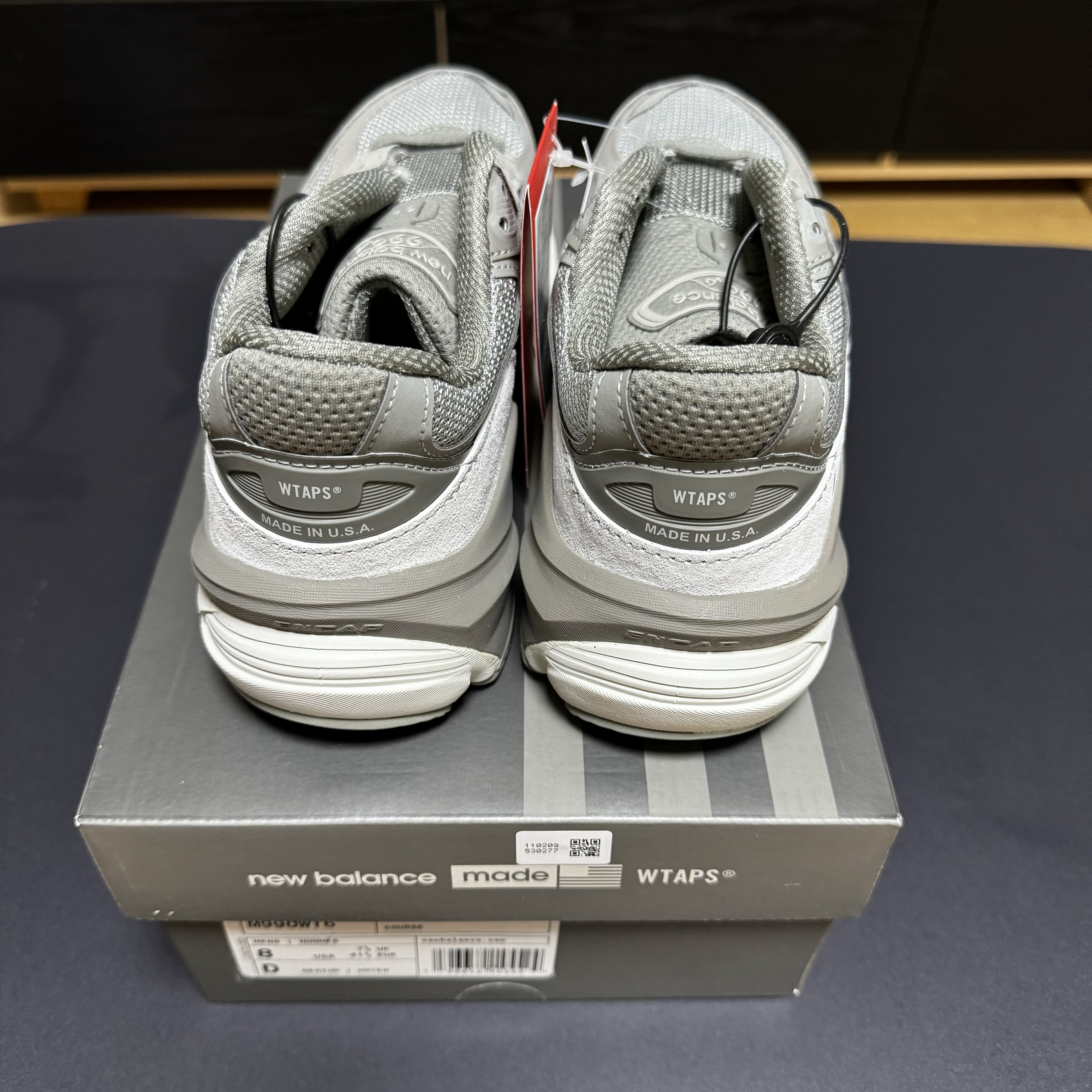 New Balance x WTAPS 990v6 Made in USA Moon Mist Mirage Gray 착용 스타일 - 2