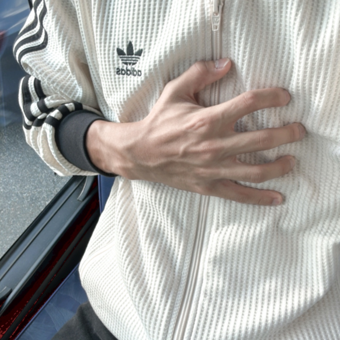 Adidas Waffle Beckenbauer Track Top Wonder White - KR Sizing 착용 스타일