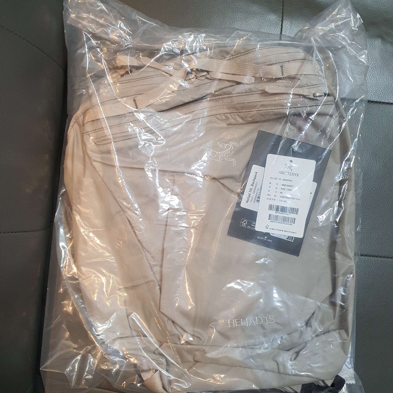 Arc'teryx Heliad 15 Backpack Rune 착용 스타일