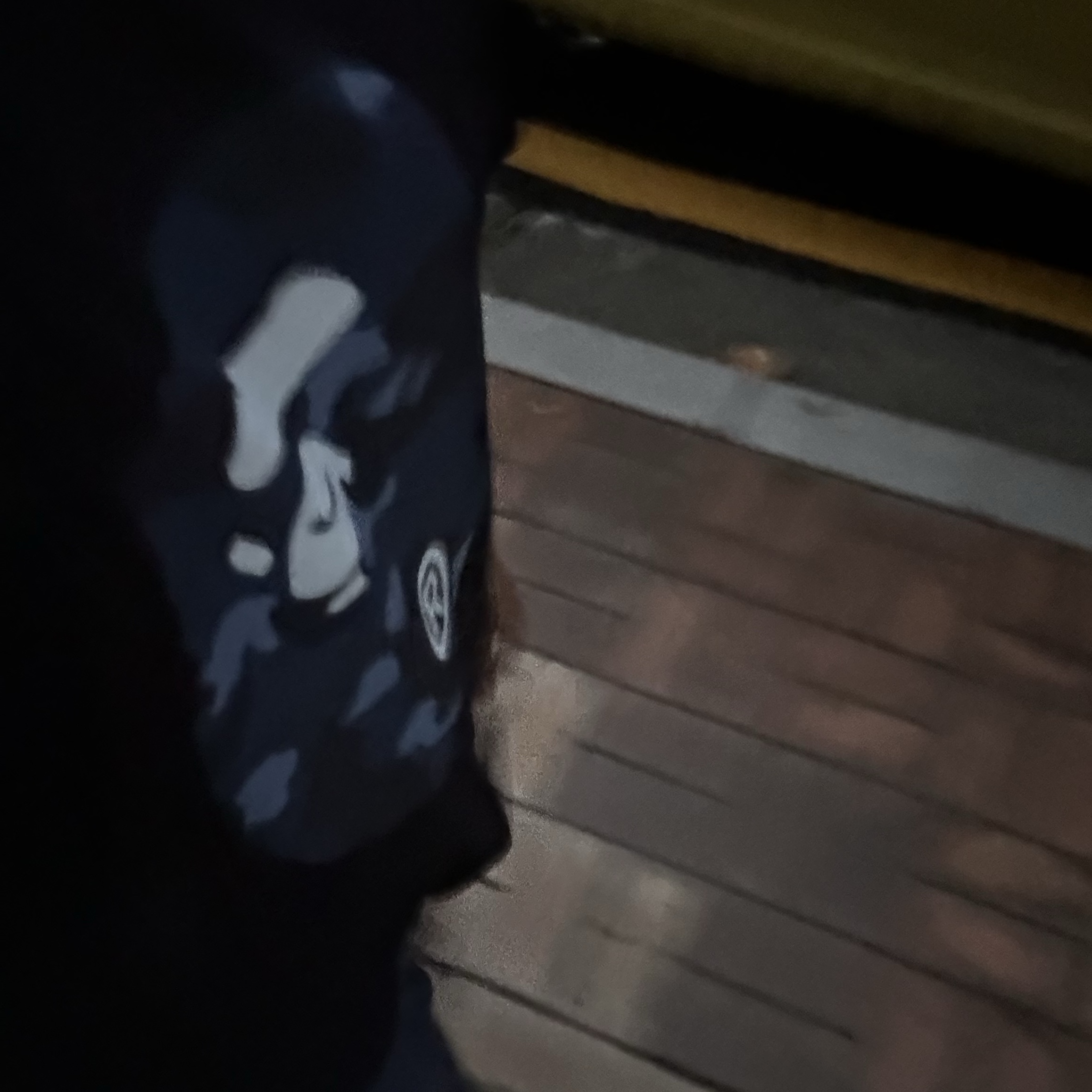 BAPE Color Camo Big Ape Head T-Shirt Black Navy 착용 스타일