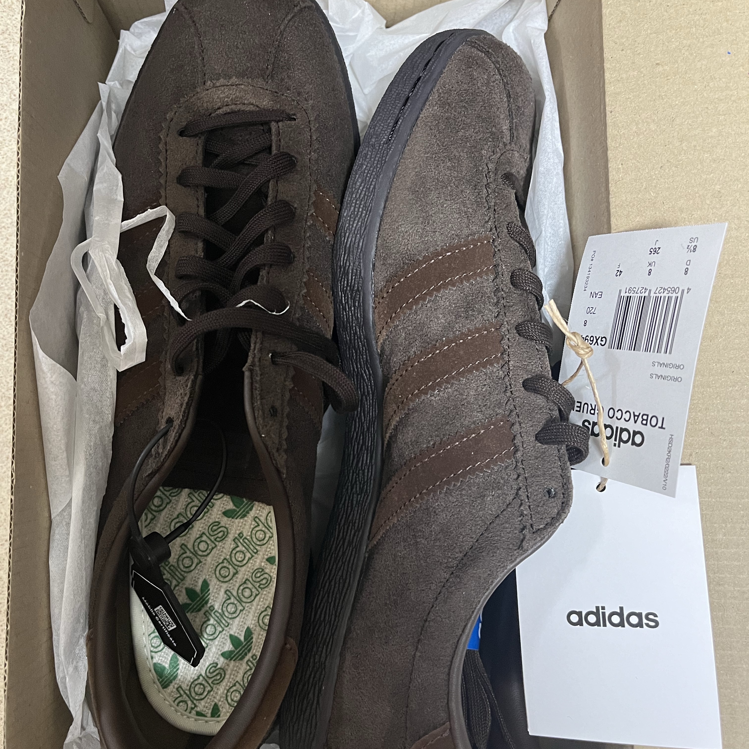 Adidas Tobacco Gruen Dark Brown 착용 스타일