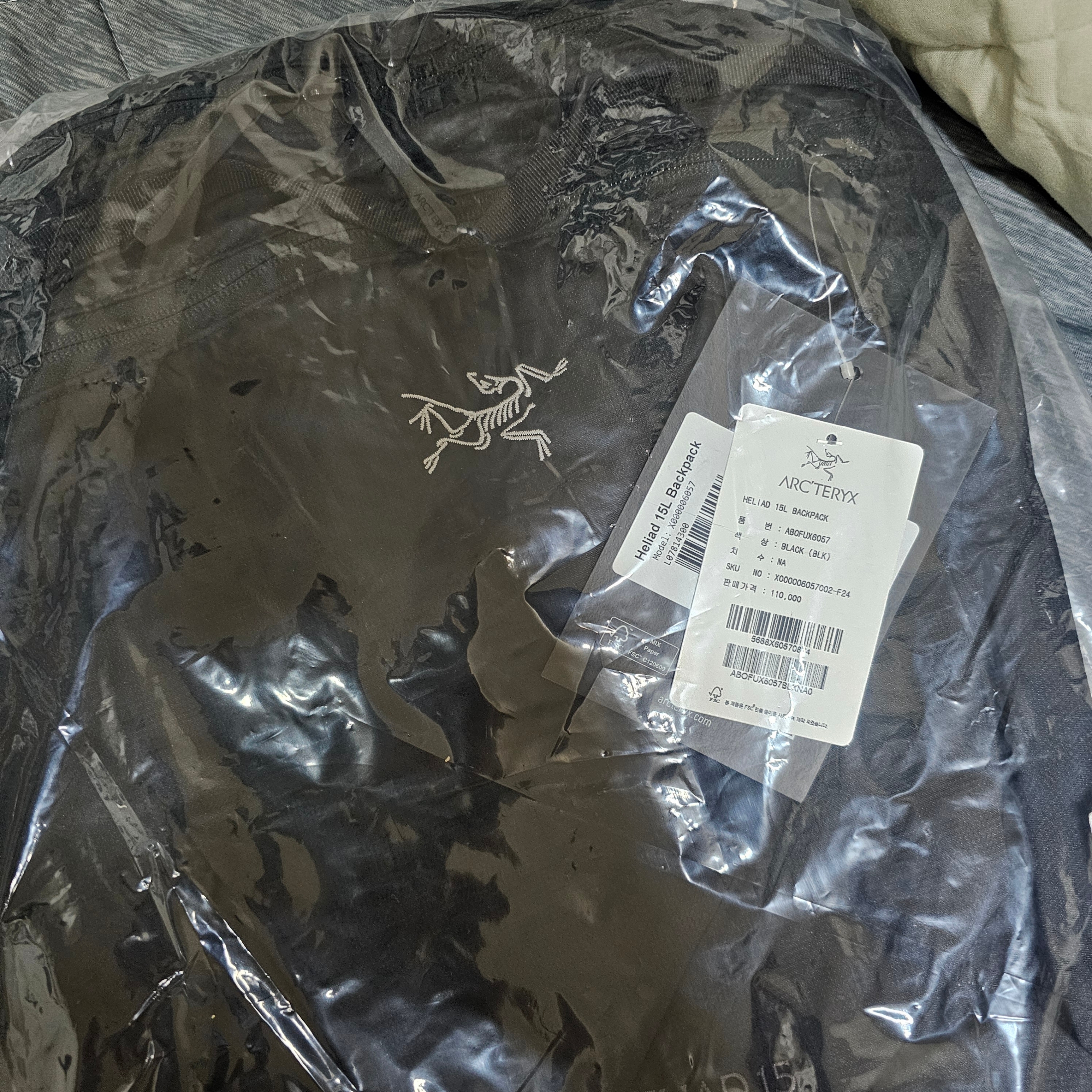 Arc'teryx Heliad 15 Backpack Black 착용 스타일