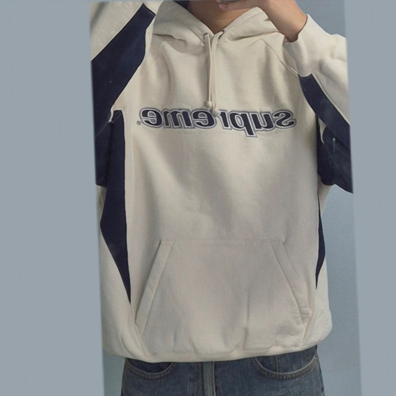 Supreme Division Hooded Sweatshirt Natural - 24FW 착용 스타일 - 3