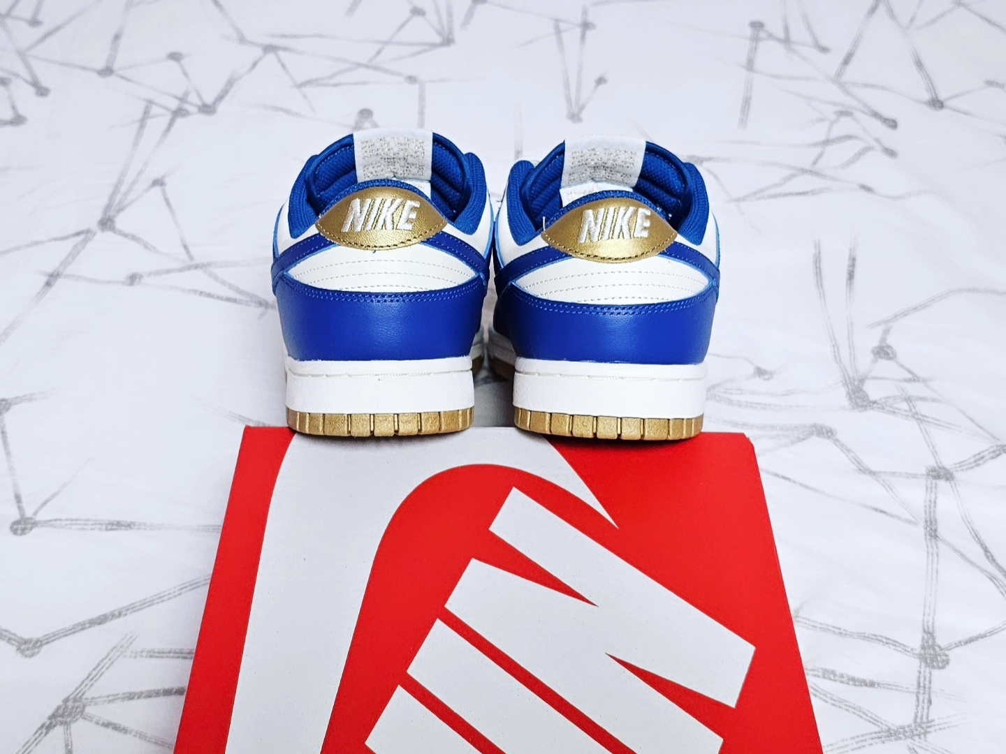 (W) Nike Dunk Low Sail Blue Jay 착용 스타일 - 5