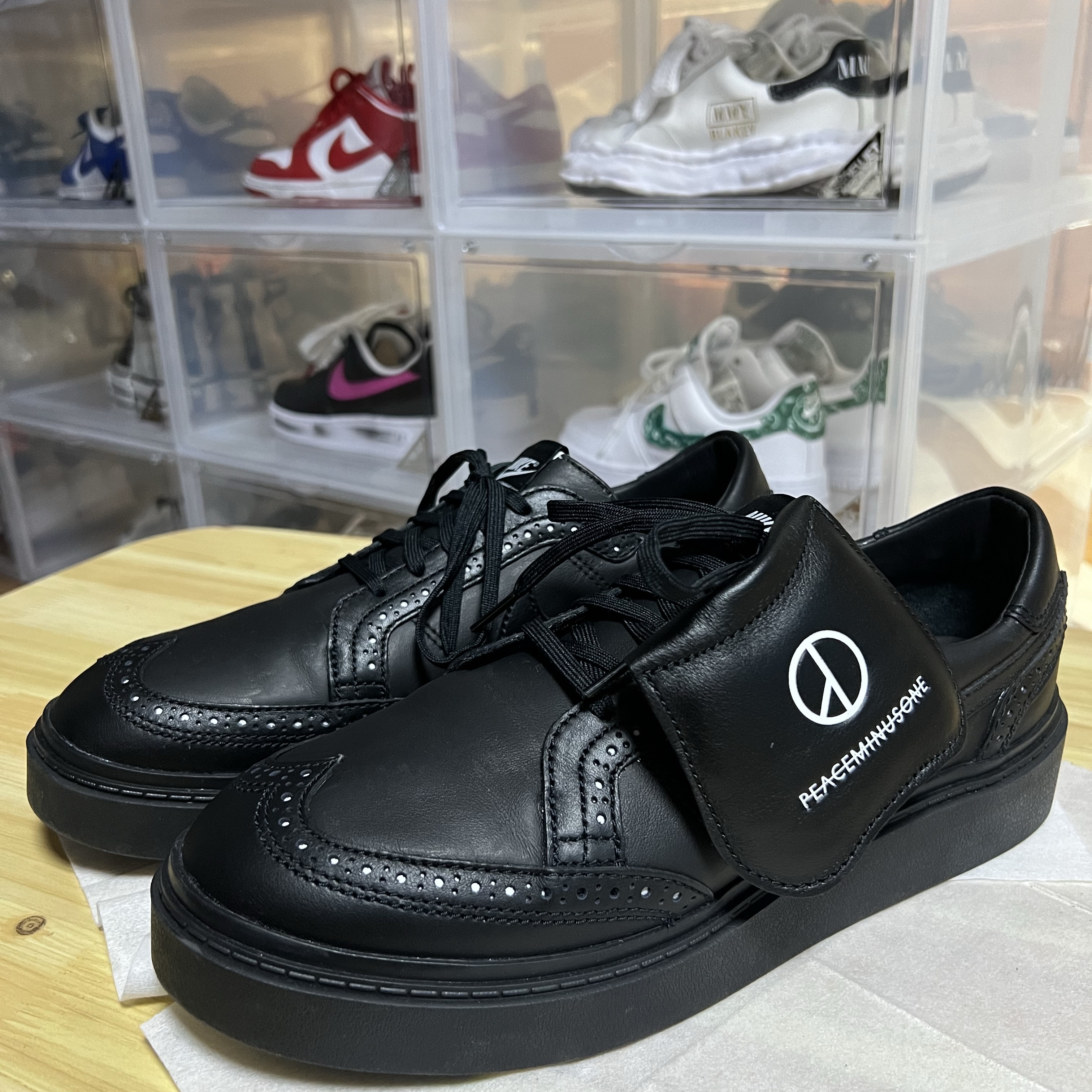Nike x Peaceminusone Kwondo1 Black and White 착용 스타일 - 2