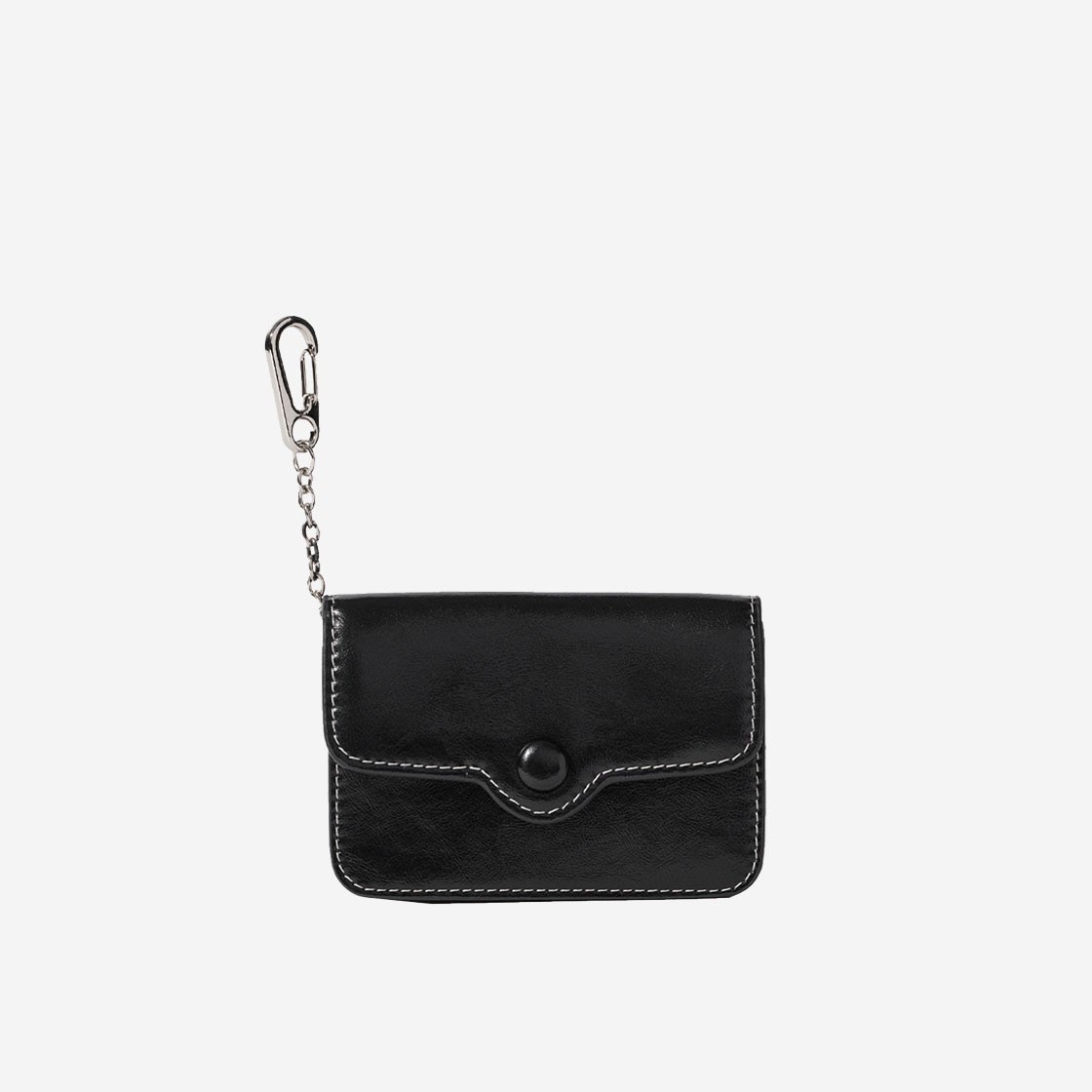 Le Masque Dot Compact Keyring Card Wallets Black 상세 이미지 1