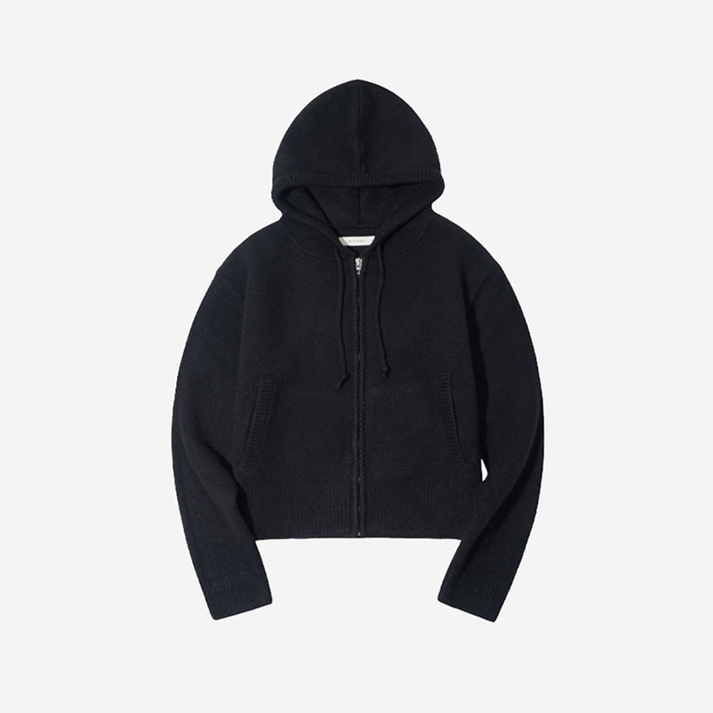 시야쥬 SIKN2089 에센셜 니트 후드 집업 블랙