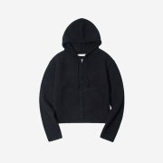 Siyazu SIKN2089 Essential Knit Hood Zip Up Black