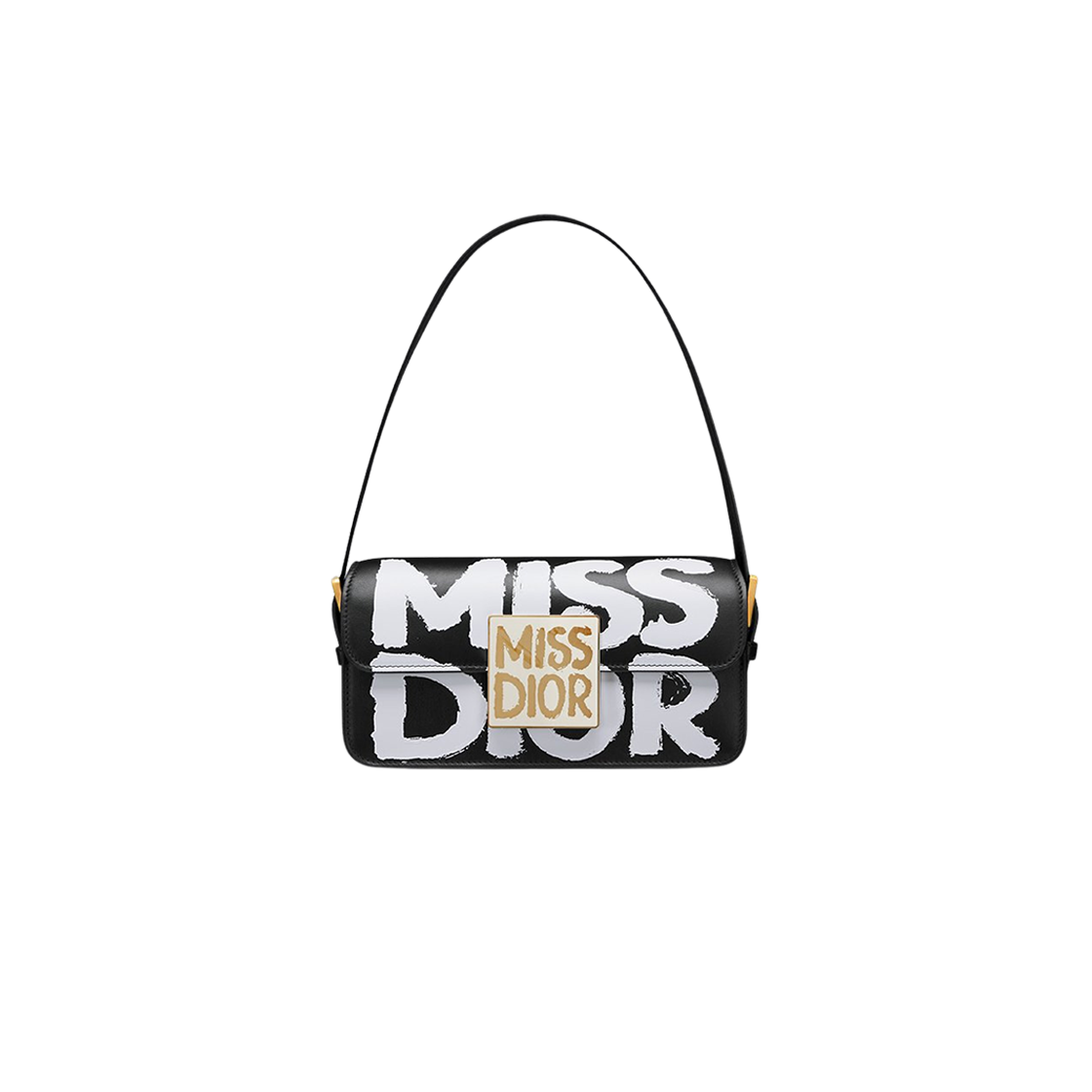 Dior Miss Flap Bag Black White Miss Dior Graffiti Printed Calfskin 상세 이미지 1