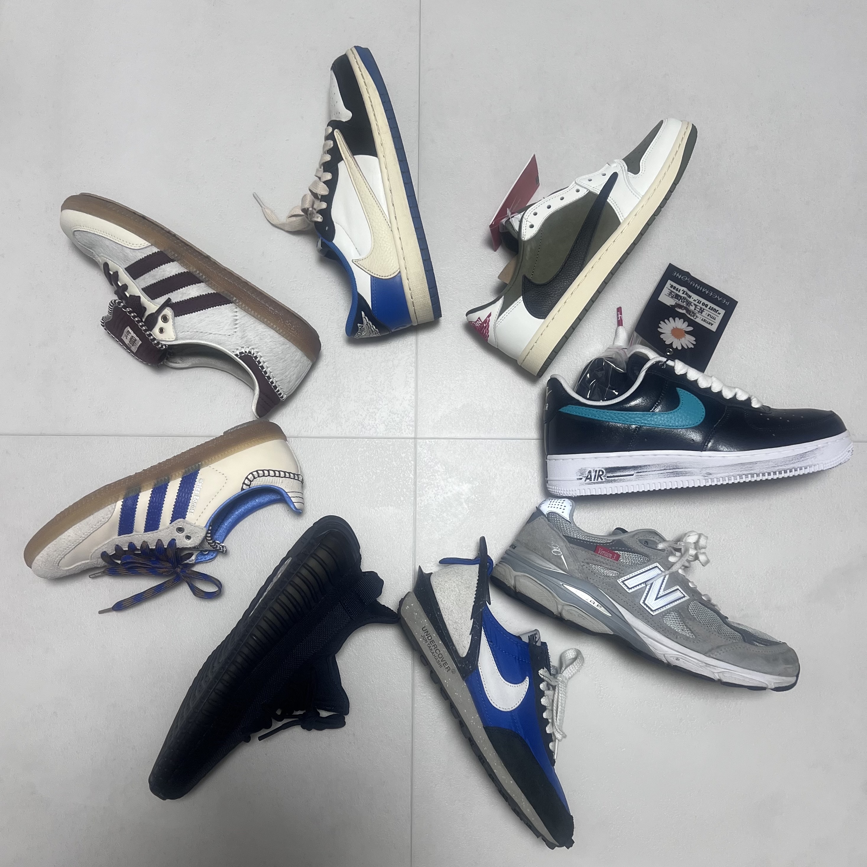 Adidas x Wales Bonner Samba Wonder Clay Royal Blue, Adidas x Wales Bonner Pony Tonal Samba Cream White Mystery Brown 착용 스타일
