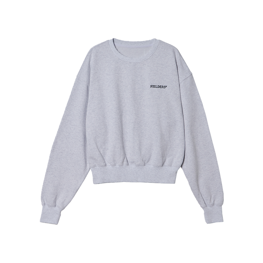 Fielders Logo Damaged Sweat Shirts White Melange 상세 이미지 1