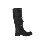 (W) Miu Miu Leather Boots Black