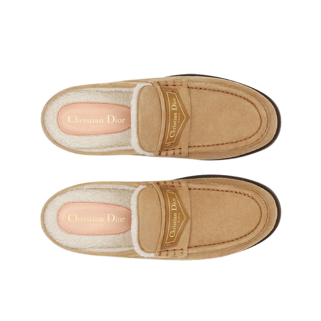 (W) 디올 보이 뮬 베이지 스웨이드 카프스킨((W) Dior Boy Mule Beige Suede Calfskin) - 2