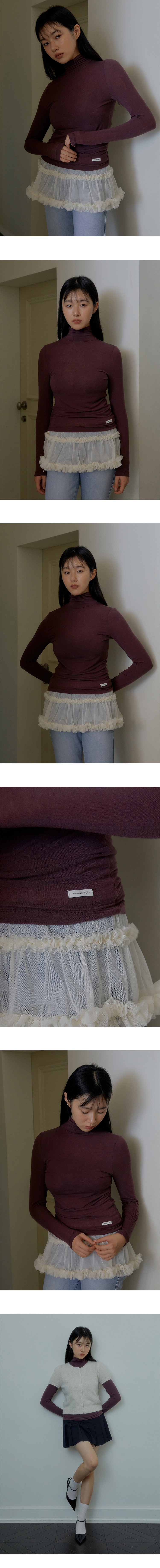 【MARGARIN FINGERS】24fw BASIC TENCEL POLAR T-SHIRT Margarin Fingers
