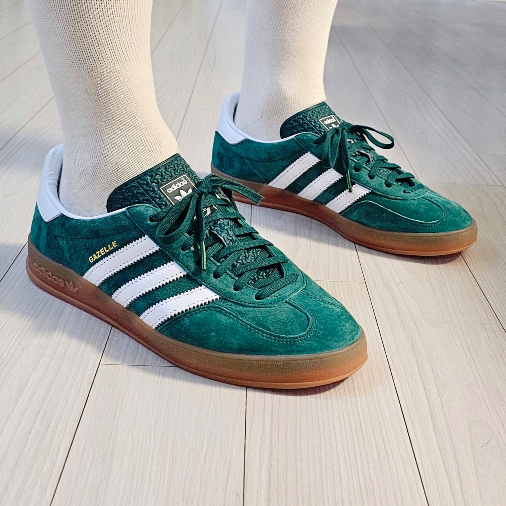 Adidas Gazelle Indoor Collegiate Green 착용 스타일 - 2