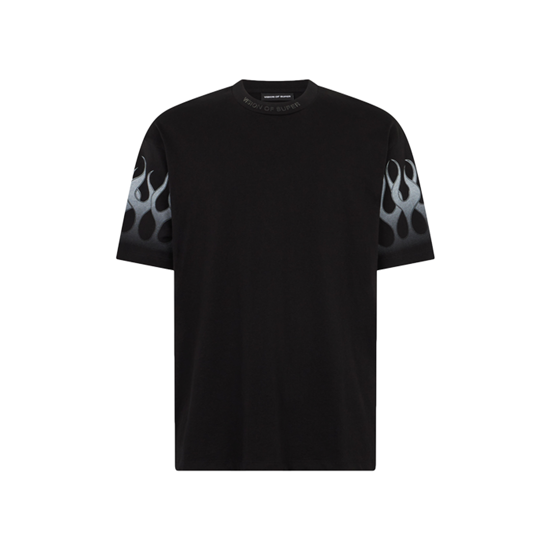 Vision Of Super Black Tshirt With White Flames 상세 이미지 1