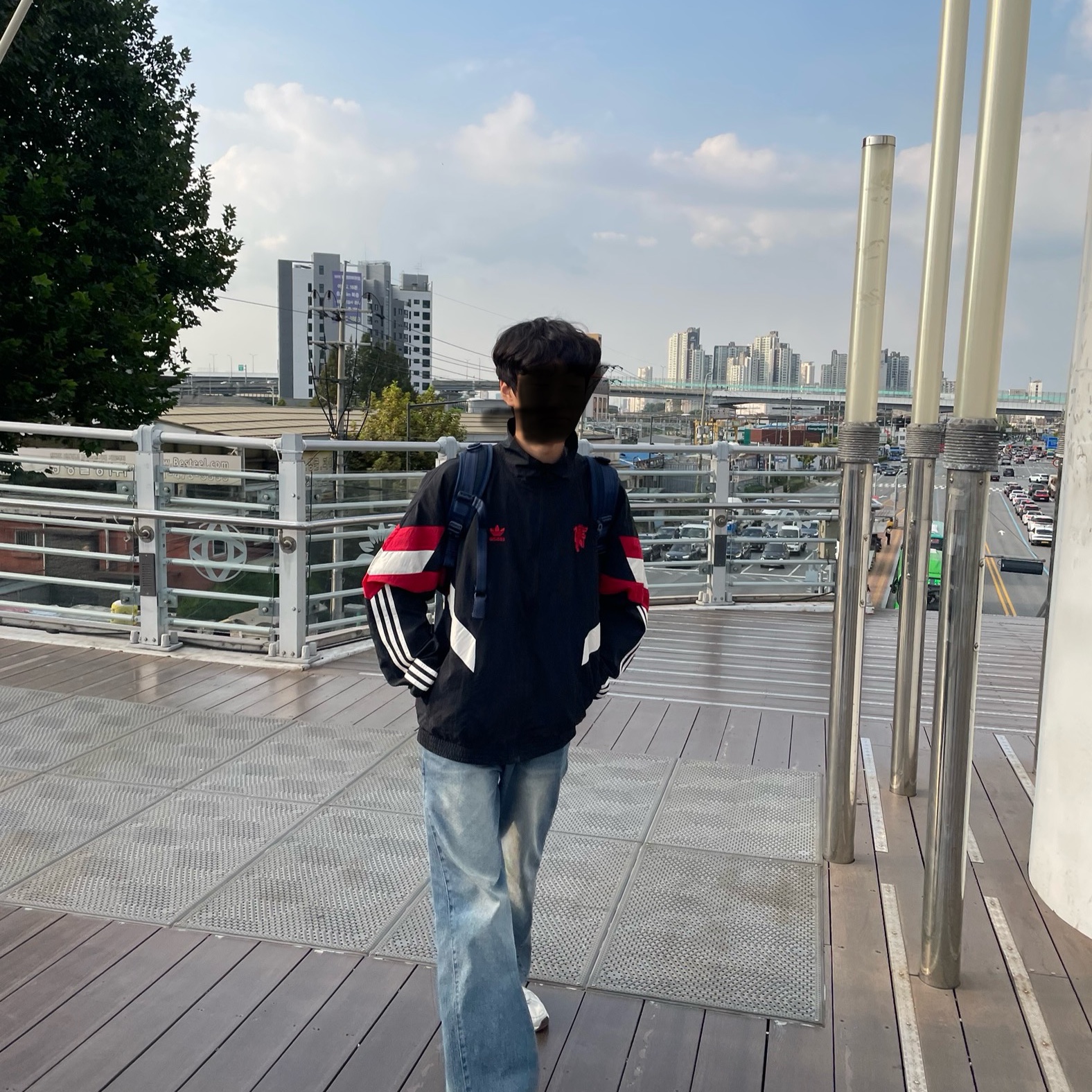 Adidas Manchester United Originals Track Top Black Red - KR Sizing 착용 스타일