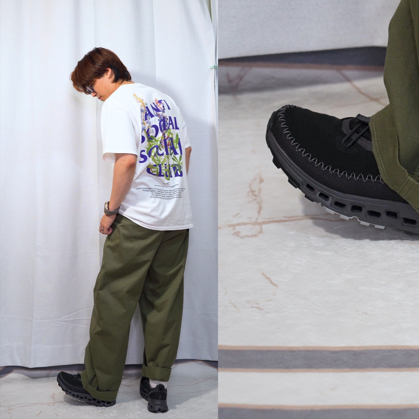 On Running Cloudaway 2 Black Eclipse 착용 스타일 - 8