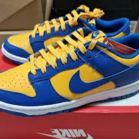 Nike Dunk Low Retro Blue Jay and University Gold 착용 스타일