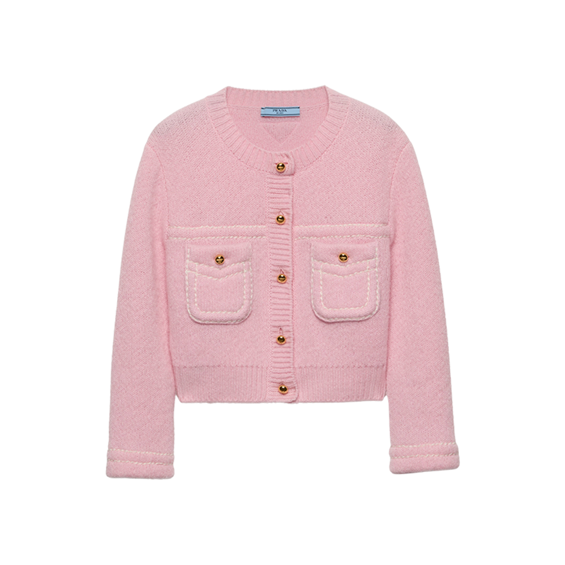 (W) Prada Cashmere Cardigan Pink 상세 이미지 1