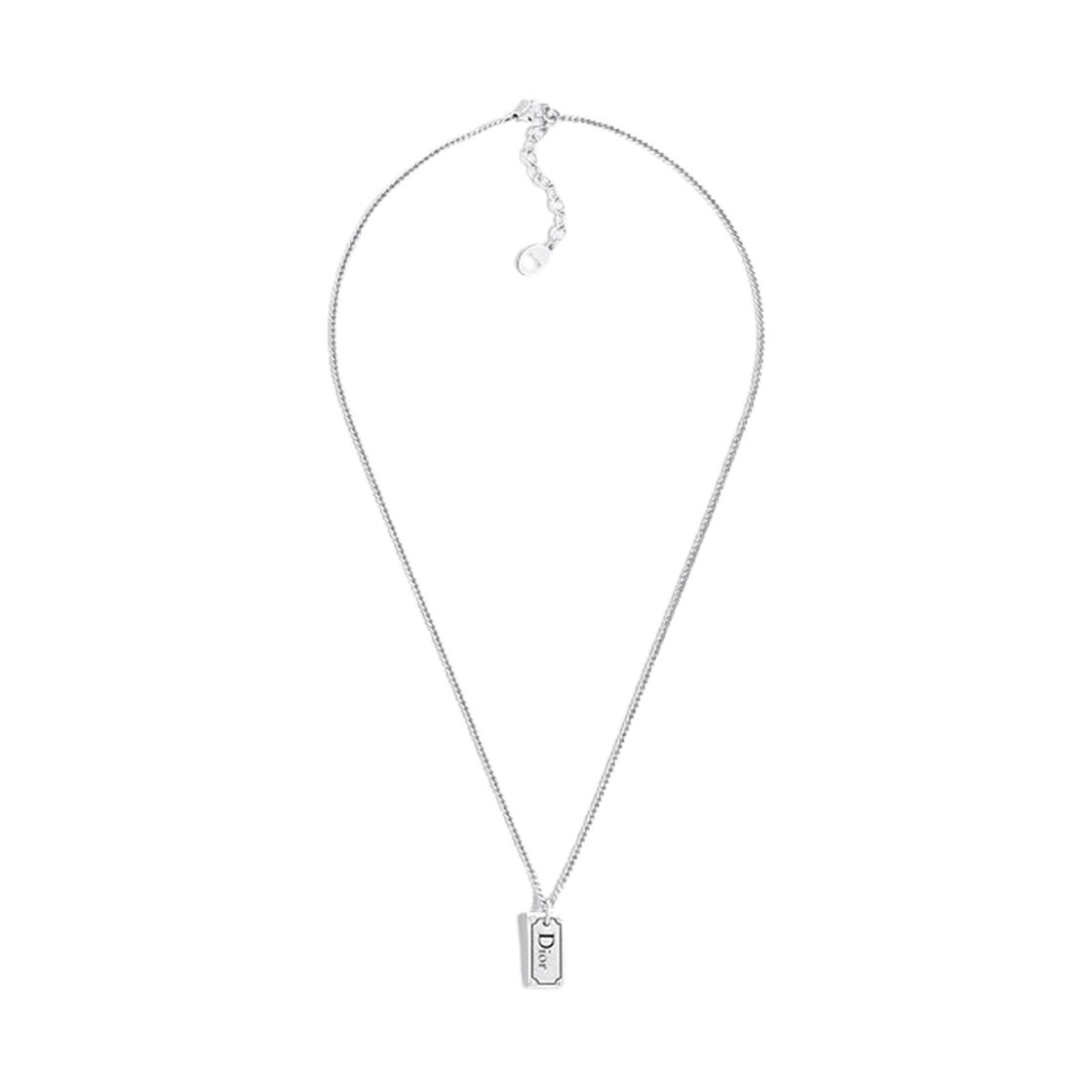 Dior Plate Pendant Necklace Silver 상세 이미지 1