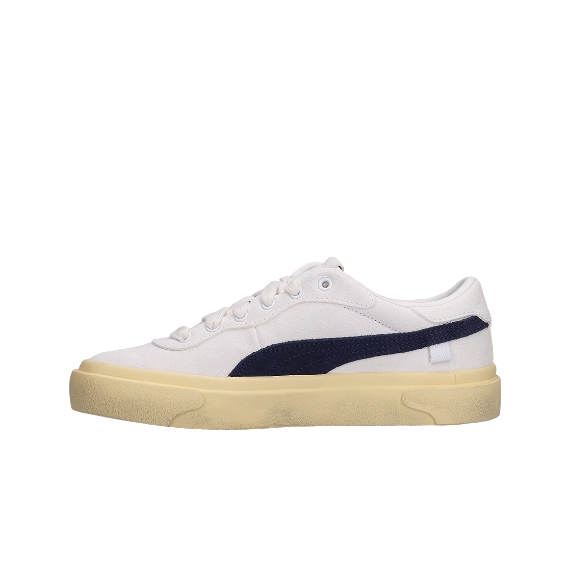 (W) 푸마 카프리 로얄 스웨이드 빈티지 스니커즈 웜 화이트 네이비((W) Puma Capri Royale Suede Vintage Sneakers Warm White Navy) - 3